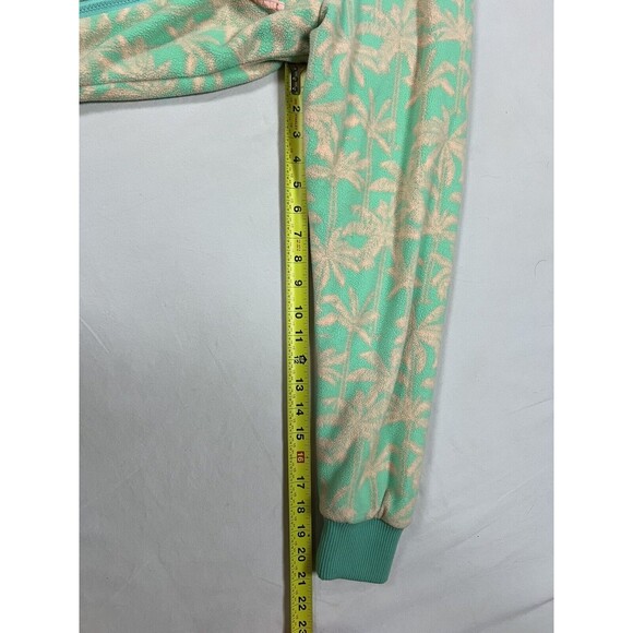 Chubbies Fleece Jacket Mens Medium Palm Tree Fluorescent Green Neon Full Zip - Picture 12 of 14